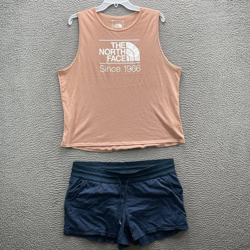North Face Athletic Shorts Tank Top Lot (2) Women's XL Gorpcore Running Gym Set